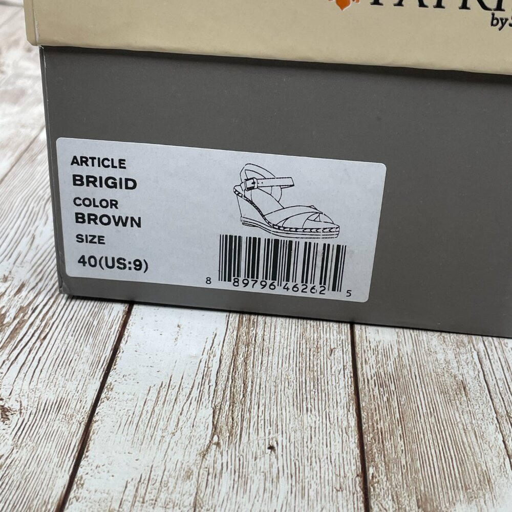 PATRIZIA by Spring Step Brigid Women's 9 (EUR 40) Brown Wedge Shoes Sandals EUC - Picture 9 of 9